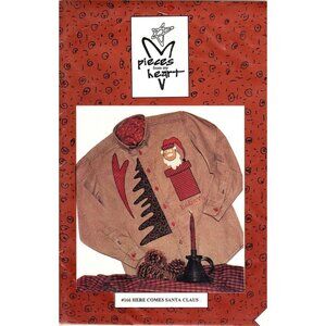 Pieces from my Heart Here Comes Santa Claus Pattern for Shirt Appliques